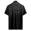 Men's Summer Printed Golf Shirt Botton Short Sleeve Top Men's Casual Fashion Shirt