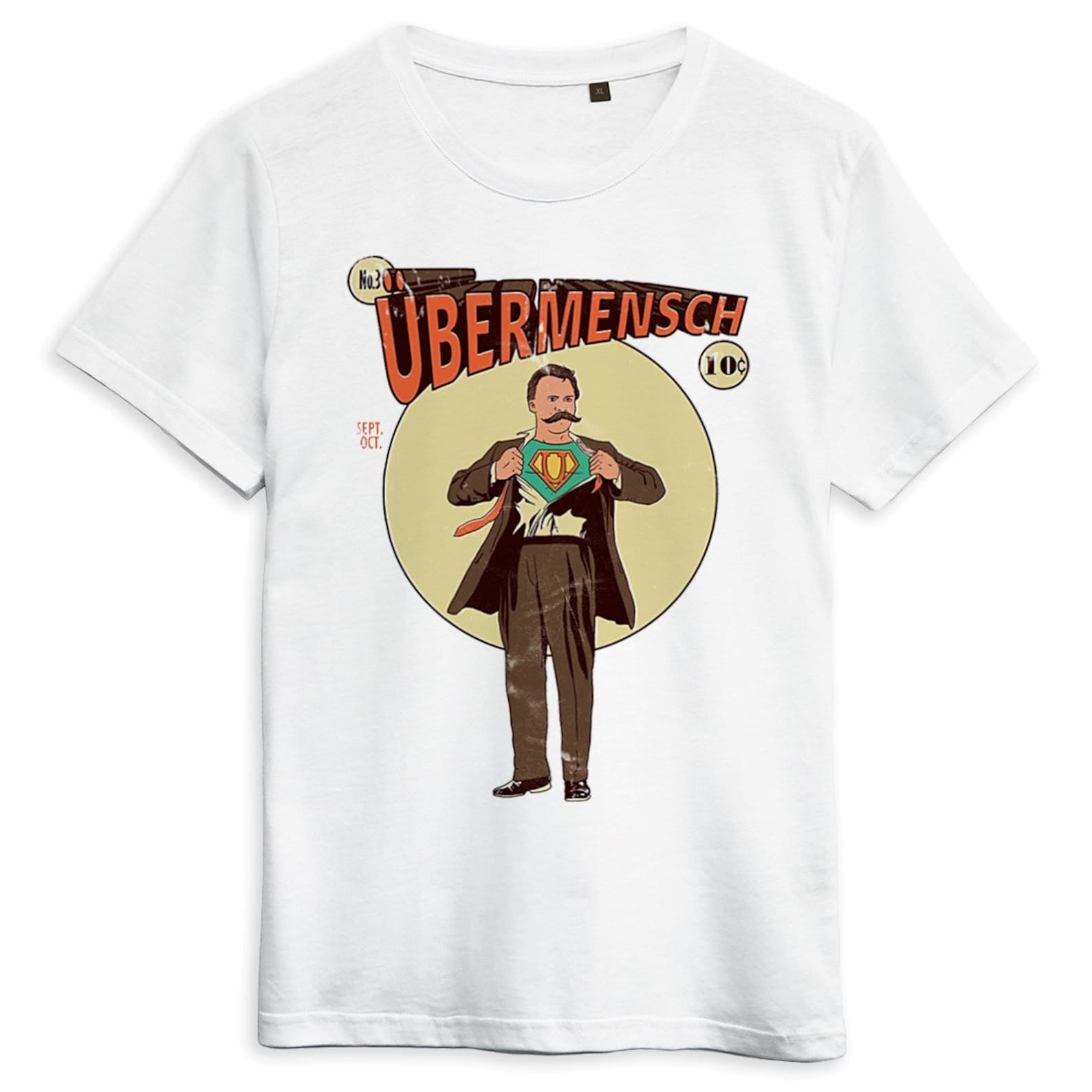 Friedrich Nietzsche Ubermensch Art T-Shirt, Men s and Women s Sizes (NIT-553916) M