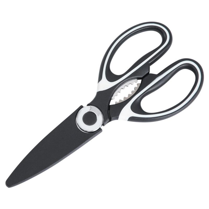 Kitchen Scissors, Walnut Bottle Opener Multifunctional Food Barbecue Chicken Bone Scissors Panda Scissors Stainless Steel Scissors