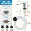 1 Set of Kitchen Sink Liquid Soap Dispenser, Extended Tube with Stainless Steel Push Head,soft Hose-equipped Soap Bottle Accessory,sink Detergent Pump