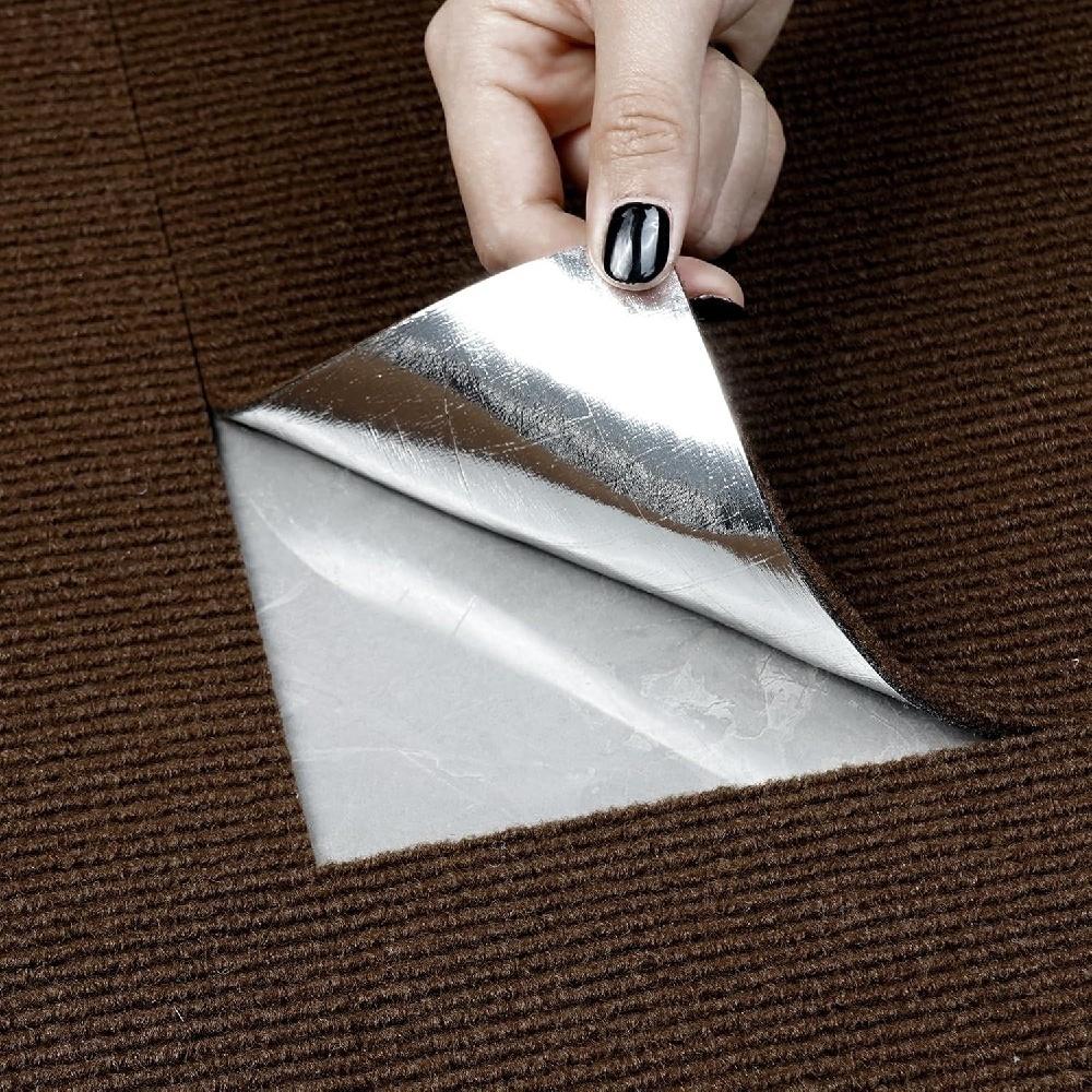 10pcs 30cmX30cm Carpet Tiles Peel and Stick, Self Adhesive Square Carpet with Soft Pad, Non-Slip Carpet Floor Tiles Easy DIY