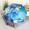 1pc Disney Princess Cinderella Automatic Opening/Closing Umbrella - Portable 3-Fold Design, 8-Bone Iron Frame Outdoor Umbrella, Perfect Gift