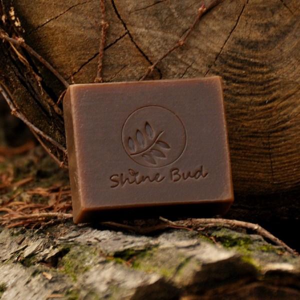 Shinebird Pine Campfire Natural Handmade Aged Pine Tar Soap, 3 Pieces, 100g