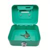 Steel Cash Box with Key Lock, Metal Small Money Organizer with Money Tray, Cash Storage Box with Lockable Cover