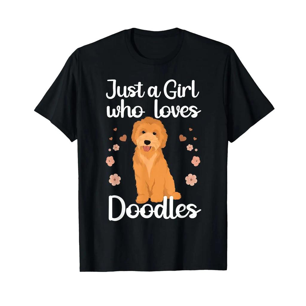 Cute Doodle Art For Unisex Girls Mom Golden Dog Lovers T Shirt Small Vintage Designer Clothes Soft Unisex Casual Stylish