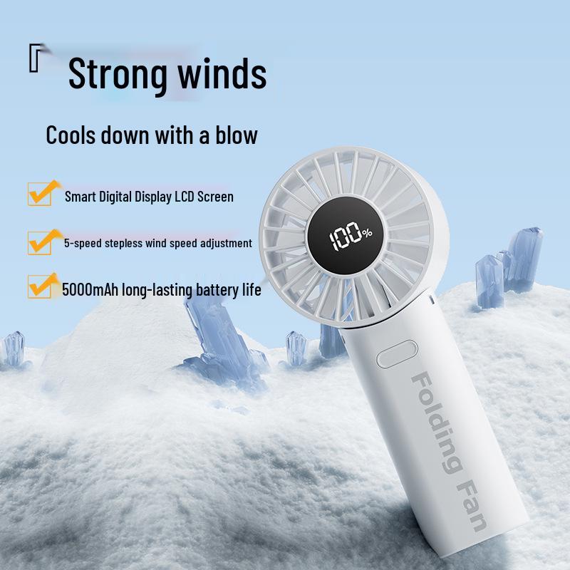 USB Rechargeable High-Speed Semiconductor Mini Fan - Desktop & Handheld