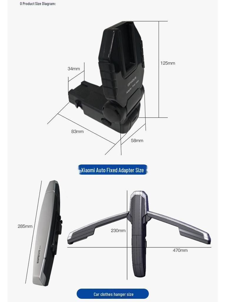 Xiaomi Car SU7/YU7/SU7Ultra Rear Headrest Multi-Functional Hanger/Phone Tablet Holder