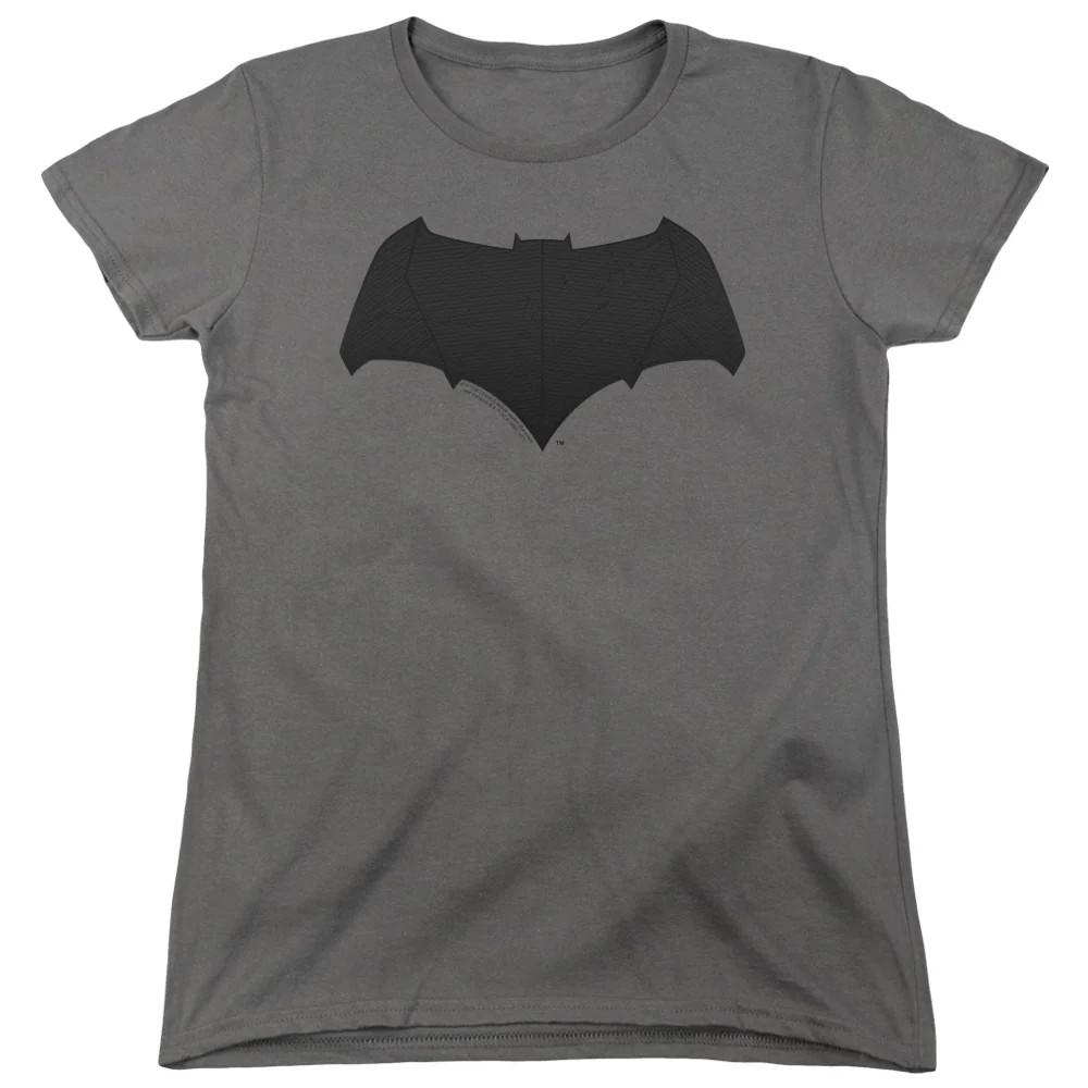 

Justice League Movie Batman Logo Womens T Shirt Charcoal 4XL