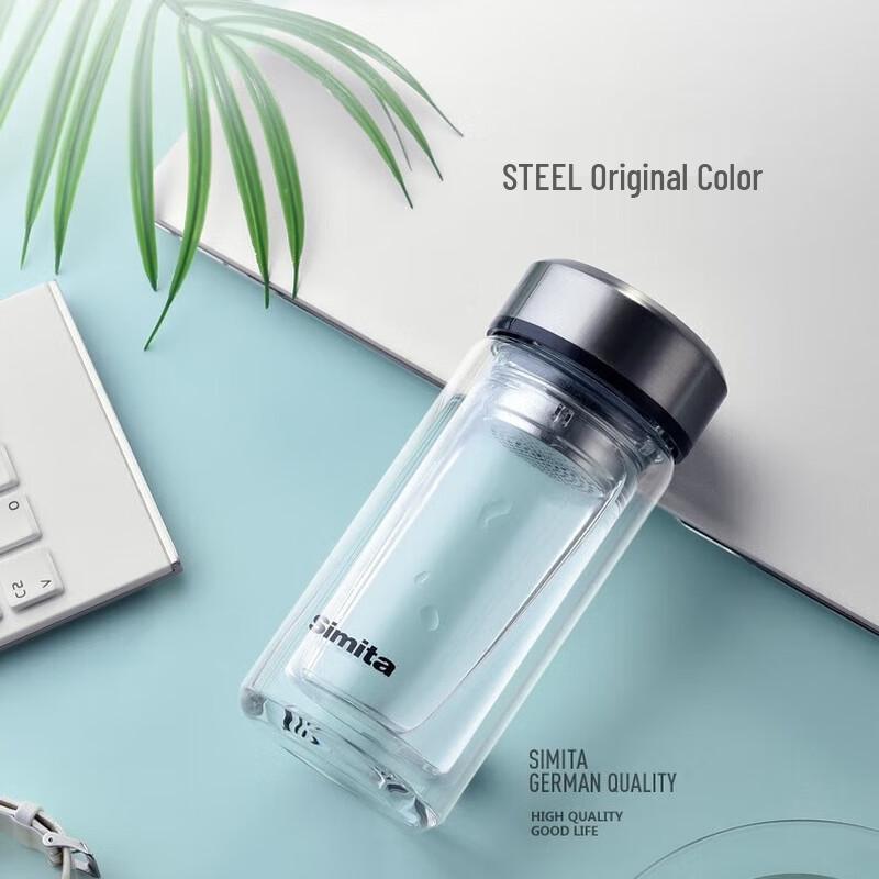 Simita Saturn Double-Layer Insulated Glass Tea Cup