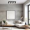 Lampa Sufitowa Nowoczesna Czarna Listwa Ruchome Reflektorki Złote Elementy 4Xgu10 10W Mica Milagro