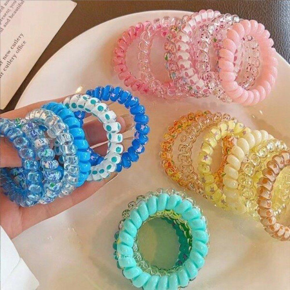 

Mno Aqua Разноцветные телефонные шнуры для волос, набор из 6 штук pink