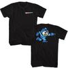 Mega Man BB2 Vorne Und Hinten Schwarz Einfarbig Erwachsenen Kurzarm T-Shirt