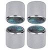 4 Pcs Electric Bass Knob Dome Metal High End Shell Inlaid Tone Volume Control Guitar Parts(Color