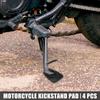 Motoforti Motorrad Ständerunterlage Stützplatte Pad Parken Seitenständer Verlängerungspad 4 Stück Schwarz