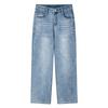 Women S Plus Size Straight Leg Ankle Length Denim Jeans With Rhinestone