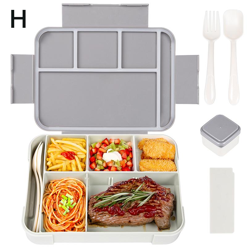 37Oz Adorable Cartoon Printed Bento Box Microwavable Divided Lunch Box Leakproof Bpa-Free Snack Food Container For School Picnic