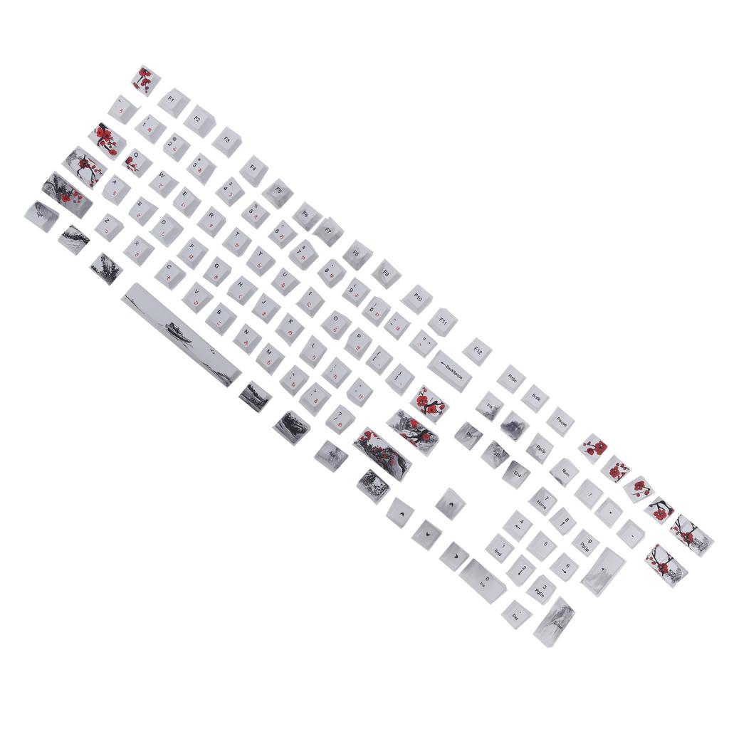 Keycaps PBT 5Sided Sublimation 110 Keys Keyboard Caps for Mechanical Optical Keyboards(English