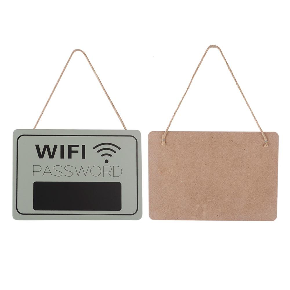 Rectangle WiFi Wall Sign Wooden Wall Decor Plaque Chalkboard WiFi Sign  Hotels Offices