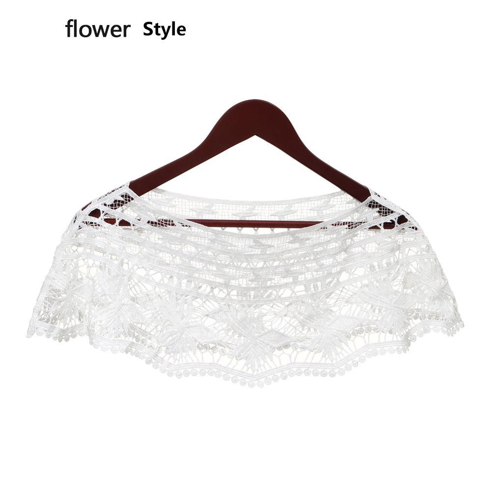 Female Empty Lace Smock Shrug Poncho Crochet Knit Cape Shawl
