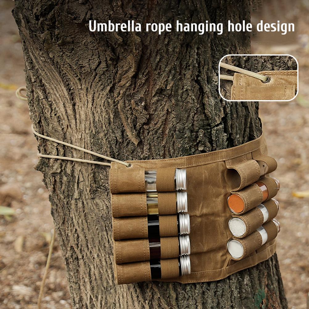 9 ks Přenosná sada dávkovačů koření s otočnými víčky, úložná taška, solničky a pepřenky pro