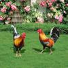 3D Rooster Acrylic Mirror Yard Art: Creative Outdoor Garden Decoration