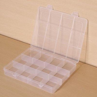 Large Capacity 12/24 Grids Storage Box With Card Slot For Beads Jewelry Acssories Organizer Transparent Plastic Organizer Case