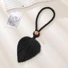 No Drill Curtain Holder Braided Leaf Tieback Boho Cotton Rope Holder