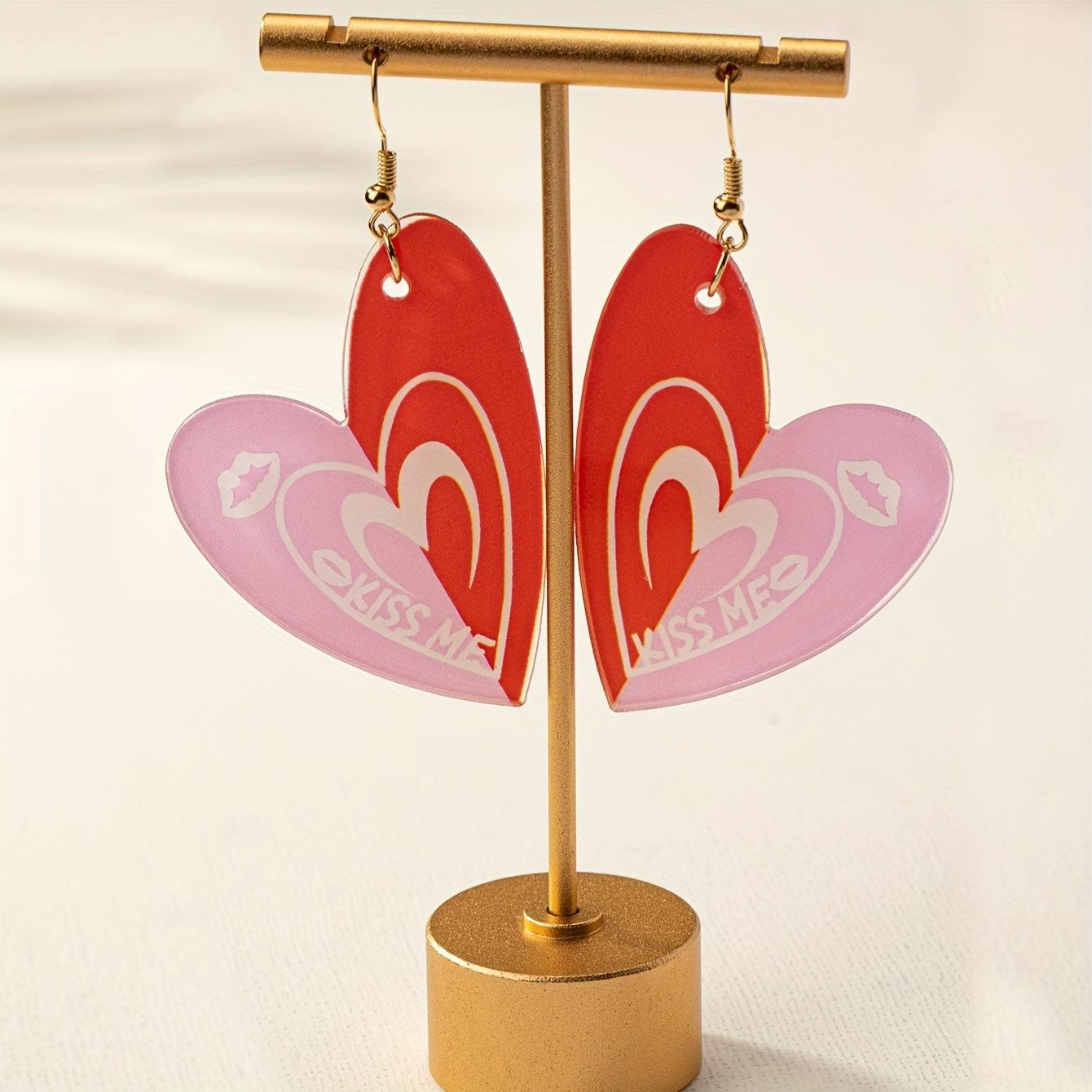 Love circle earrings New trendy Valentine s Day earrings Internet celebrity small earrings temperament earrings