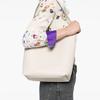 Longchamp Le Roseau Silver Hardware Small Calfskin Tote Shoulder Bag Medium Women Bags Beige 10281HFP555