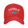 Unisex Baseball Cap Tuvalu EST Independence Day Wild Sun Shade Peaked Adjustable Outdoor Caps for Unisex Women