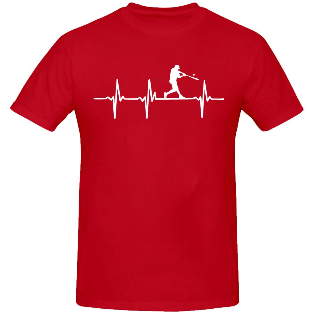 Baseball Heartbeat T Shirt Baseball Players Summer Graphic Cotton Streetwear Short Sleeve Sports Gifts Tshirt Men
