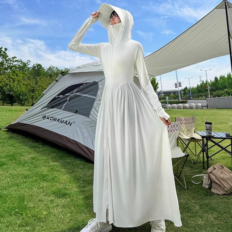 Sunscreen clothes women's long full body summer new anti-ultraviolet sunscreen clothes dress waist long skirt thin coat cardigan