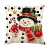 Christmas Throw Pillow Set - New Style Santa Claus, Snowman and Nutcracker Print Cushion Cover for Sofa Pillows