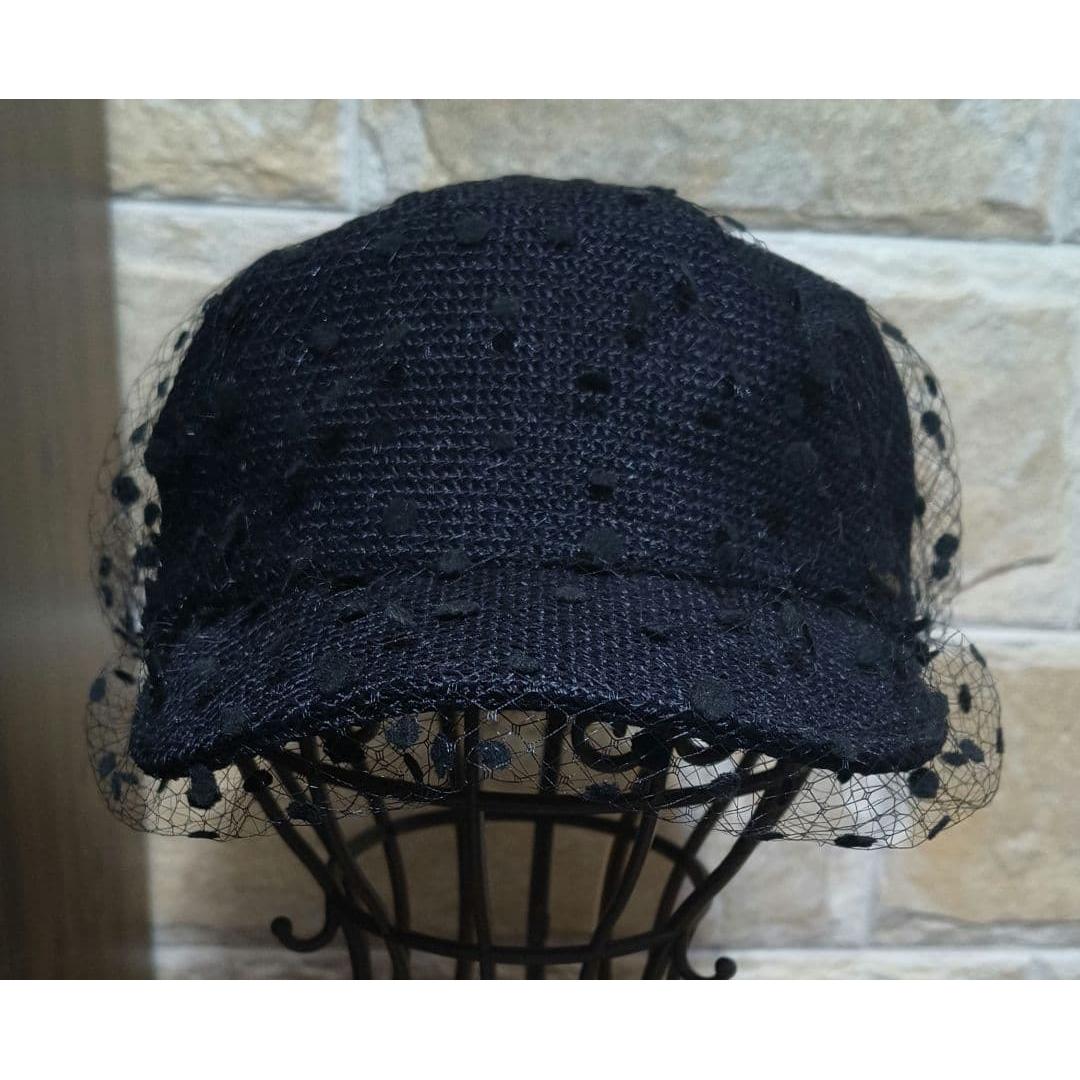 Used CA4LA Casquette with dot pattern tulle