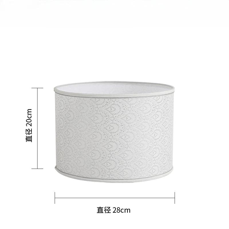 Nordic Cloth Metal Lamp Shade Home Decoration E27 Linen Fabric Metal Desk Lamp Cloth Lampshade 14/22/25cm Height