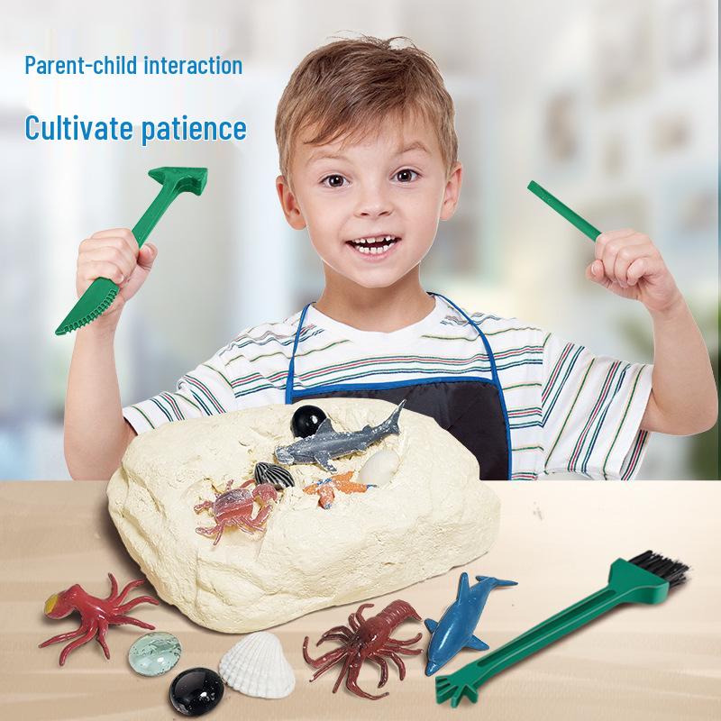 

DIY Dinosaur Fossil & Gem Excavation Toy for Kids - Mermaid and Treasure Hunt Edition