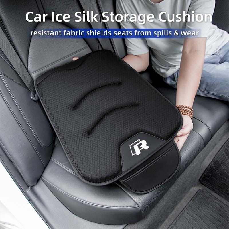 abcd1 Car Seat Cover Breathable Ice Silk Auto Seat Protective Storage Cushion For VW R Golf Passat mk5 Scirocco Polo Jetta GTI Tiguan