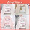 Plush Cartoon Double Drooping Ear Rabbit Shoulder Backpack For Kids With Breathable Soft Material And Phone Pocket