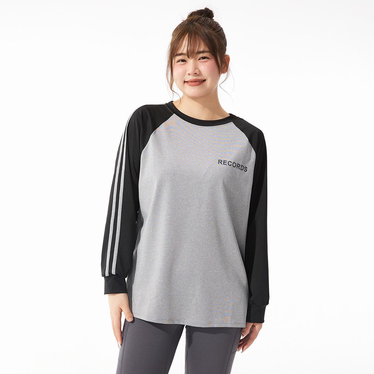 

Женский спортивный топ большого размера быстросохнущий свободного кроя - Дышащая футболка с коротким рукавом для йоги XL for 62.5-70kg серый