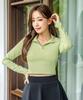 Helingbon Women'S Long Sleeve Crop Slim Fit Rash Guard Beachwear Top (3 Colors) / Ri377W