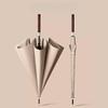 Light Luxury Long Wooden Handle Umbrella Fully Automatic Enlarged Thickened Reinforcement Wind Resistant Business Golf Umbrella