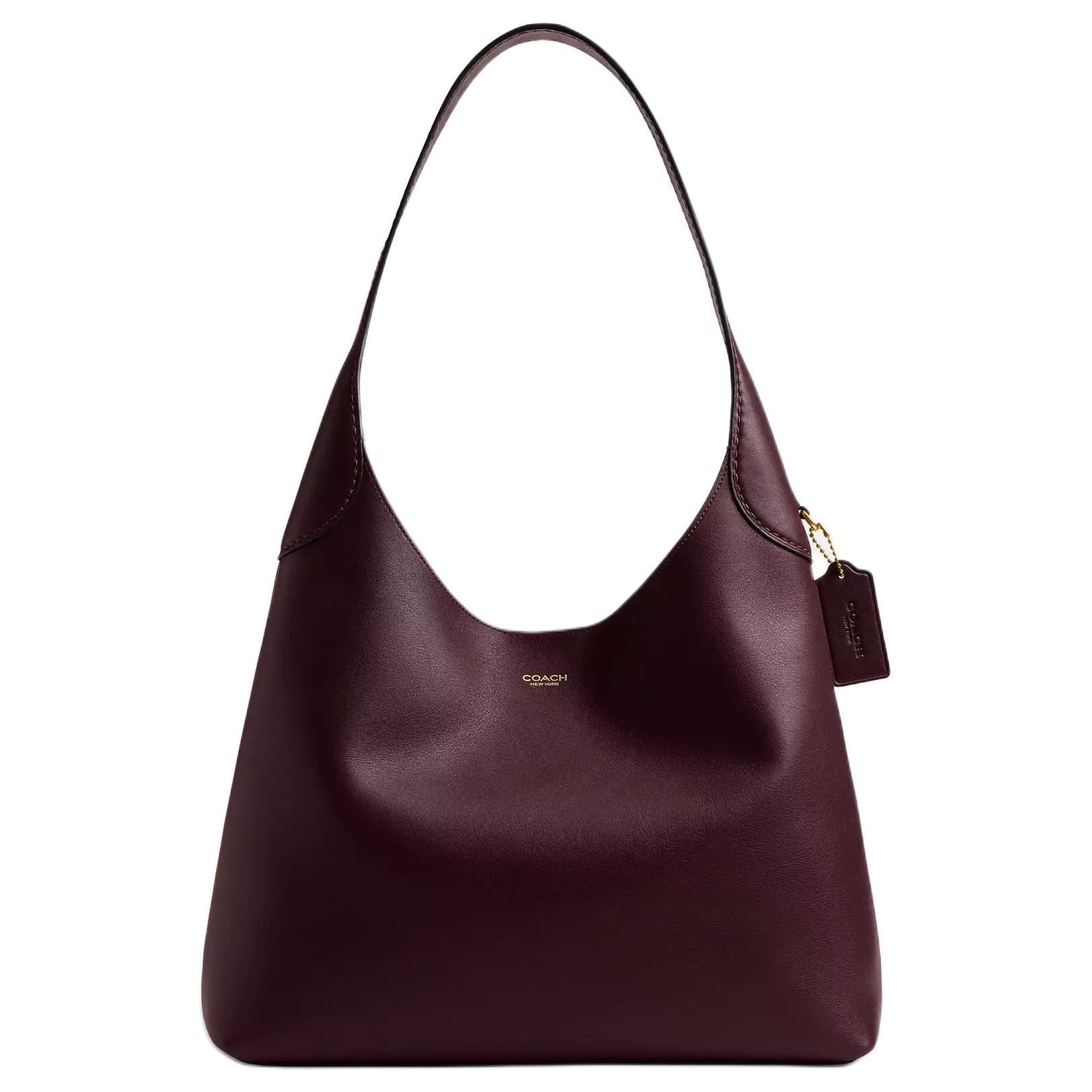 

Coach Brooklyn 34 Gold Letter Embossed Leather Shoulder Bag Large Women shoulder bag Burgundy CCU00-B4MER Basic Set (Bag+Dust Bag)