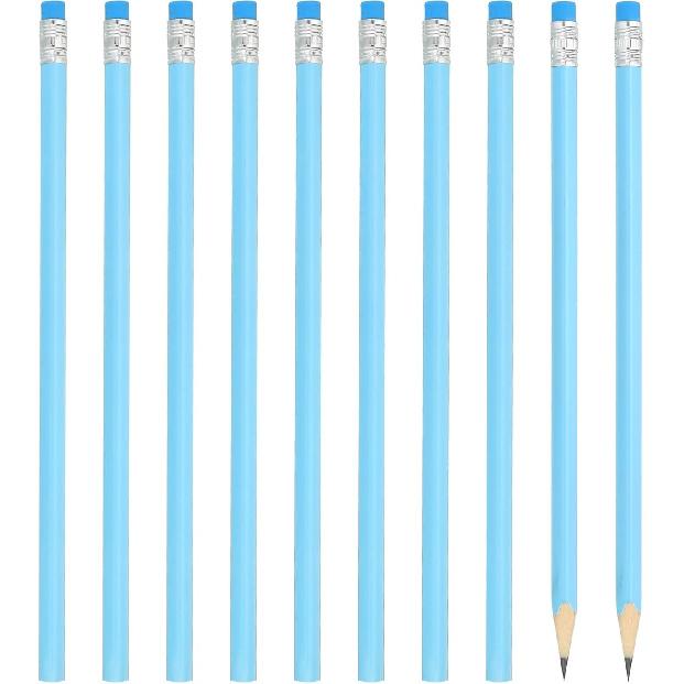 PATIKIL Round Pencils, 24 Pack HB Graphite Pencils with Eraser Wood Pencils Cute Pencil for Classroom Teacher Office Supplies, Pink