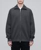 Musinsa Standard Relaxed Ribbed Knit Zip-Up [Gray]