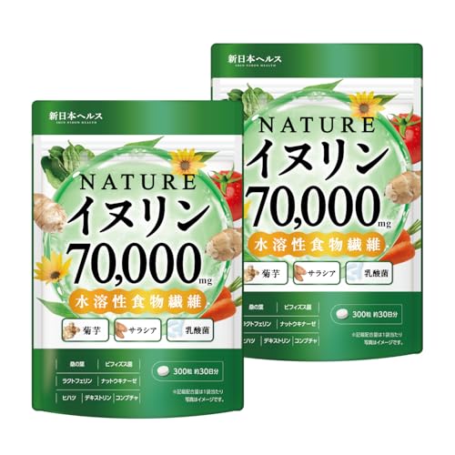 NATURE Inulin 70,000mg, Water-soluble dietary fiber equivalent to 200 heads of lettuce, 22 carefully selected ingredients, Tablets, Jerusalem