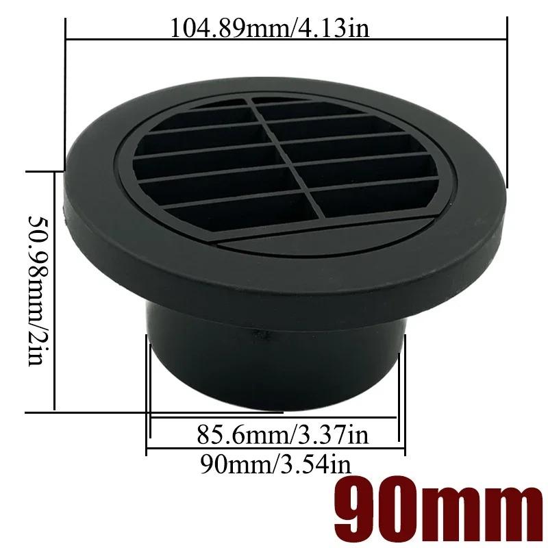 2X 42/60/75/90mm Car Parking Heater Air Vent Outlet Heater Ducting Pipe Air Joiner Directional Rotatable For Webasto Eberspacher