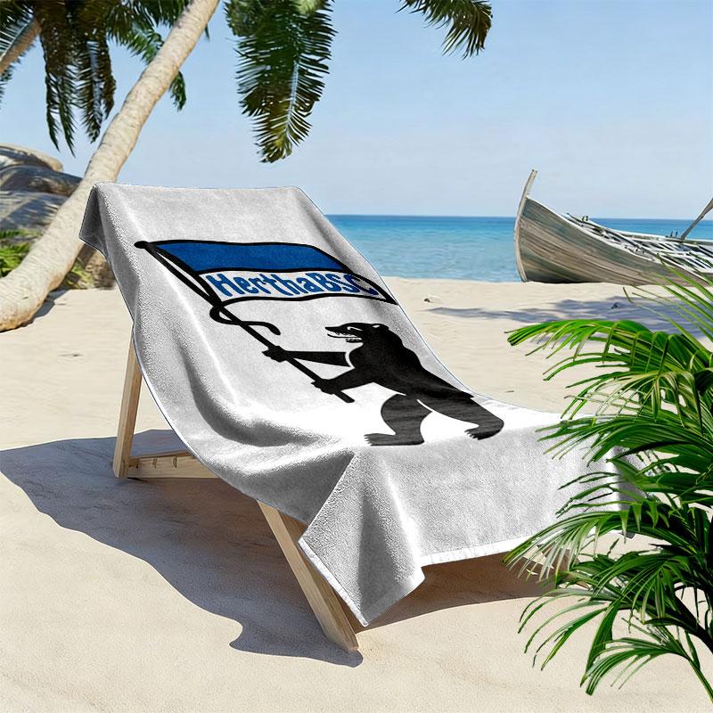 Hertha BSC Print Beach Towel, Large Soft Quick Dry Towel for Beach Camping Swimming