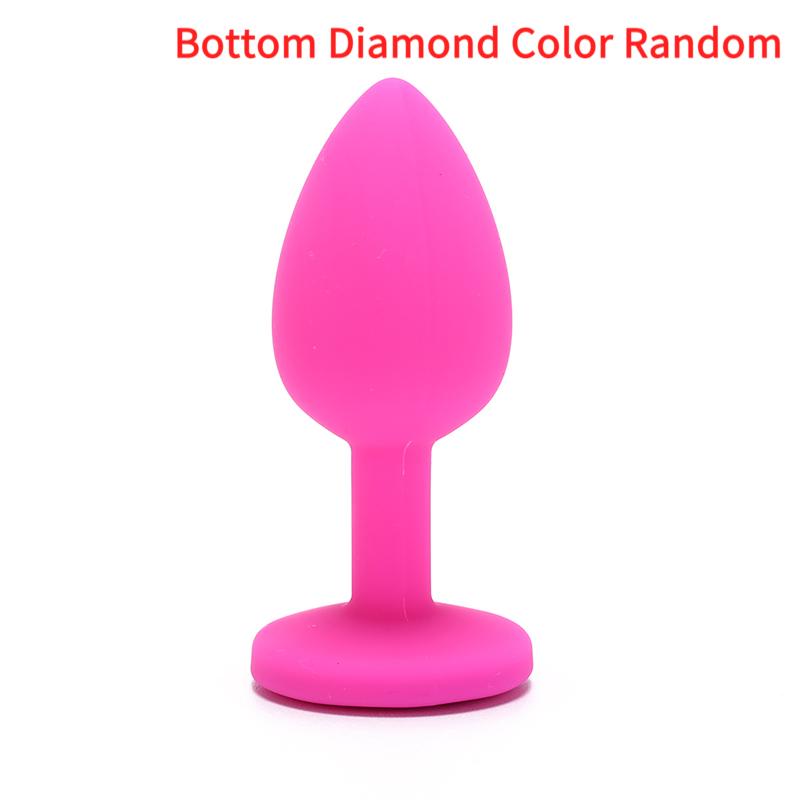 Sexy Silicone Anal Plug Massage Adult Sex Toys For Women Or Man Butt Plugs Bottom Diamond Color Random