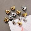 6 Stück Herzform Harzmaterial Kühlschrankmagnet Gold / Silber Farbe Niedliche Küchen-Heimdekoration Magnetische Kühlschrankornamente