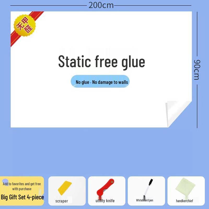 

Статическая самоклеящаяся стираемая наклейка для белой доски, маленькая меловая доска для стены, доска для детских рисунков и каракулей 120x500cm